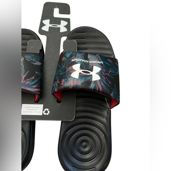 Under Armour Kids' Ansa Graphic Fixed Strap Slide Sandals, 4Y - Picture 3 of 4